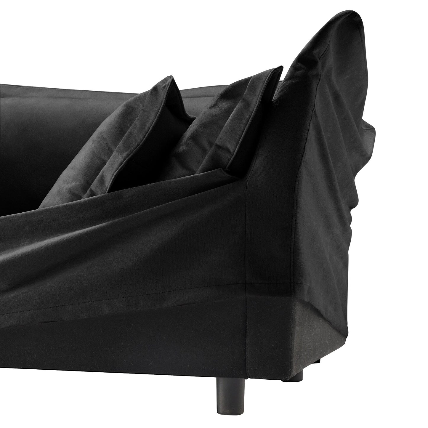 Fauteuil rembourré avec pouf, fauteuil à assise profonde et pouf large pour salon