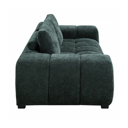 Canapé rembourré avec dossier à coussin amovible en vert