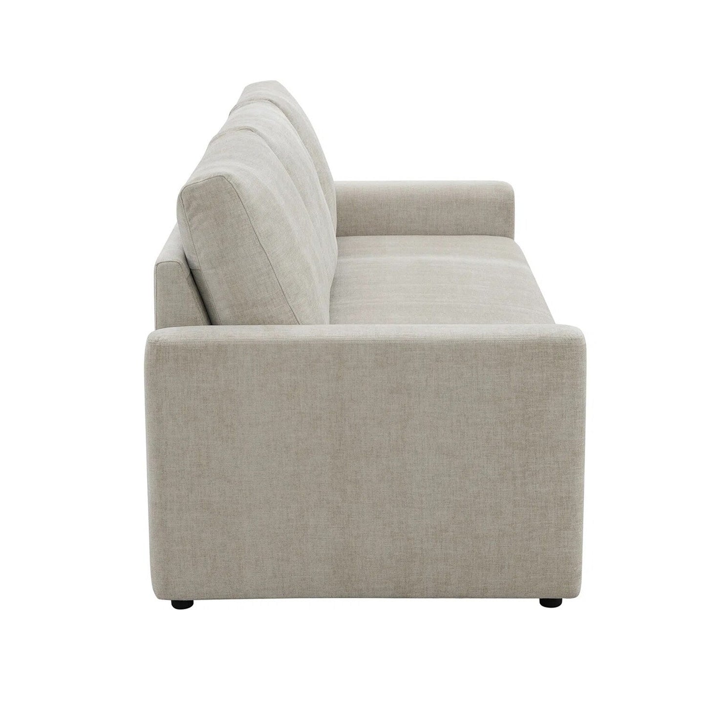 Canapé-lit gigogne rembourré beige