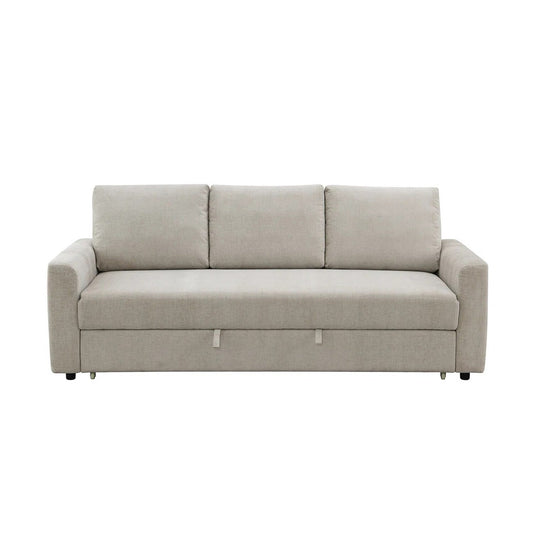 Canapé-lit gigogne rembourré beige