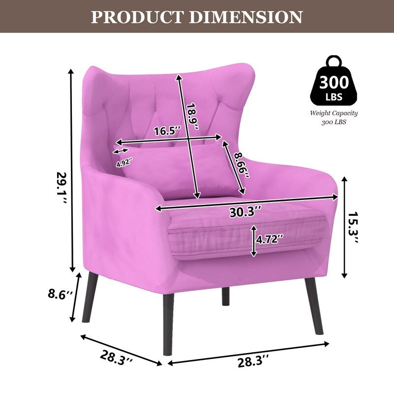 Fauteuil d'appoint rembourré en velours touffeté et métal avec coussin épais, deux fauteuils causeuse