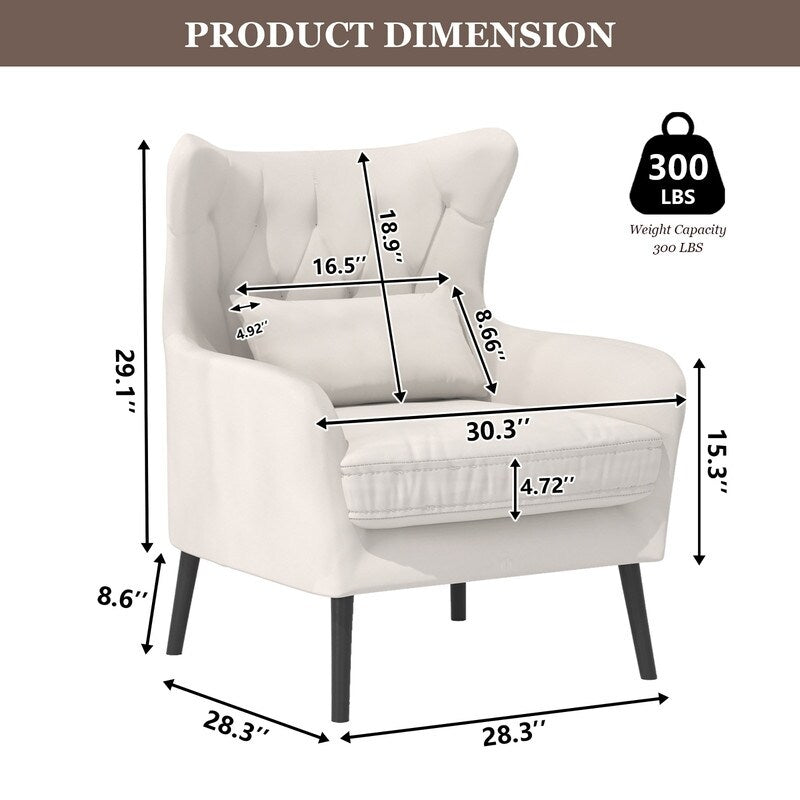 Fauteuil d'appoint rembourré en velours touffeté et métal avec coussin épais, deux fauteuils causeuse