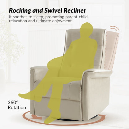 Fauteuil inclinable pivotant électrique moderne en similicuir Valentin avec ports USB, lot de 2 par HULALA HOME