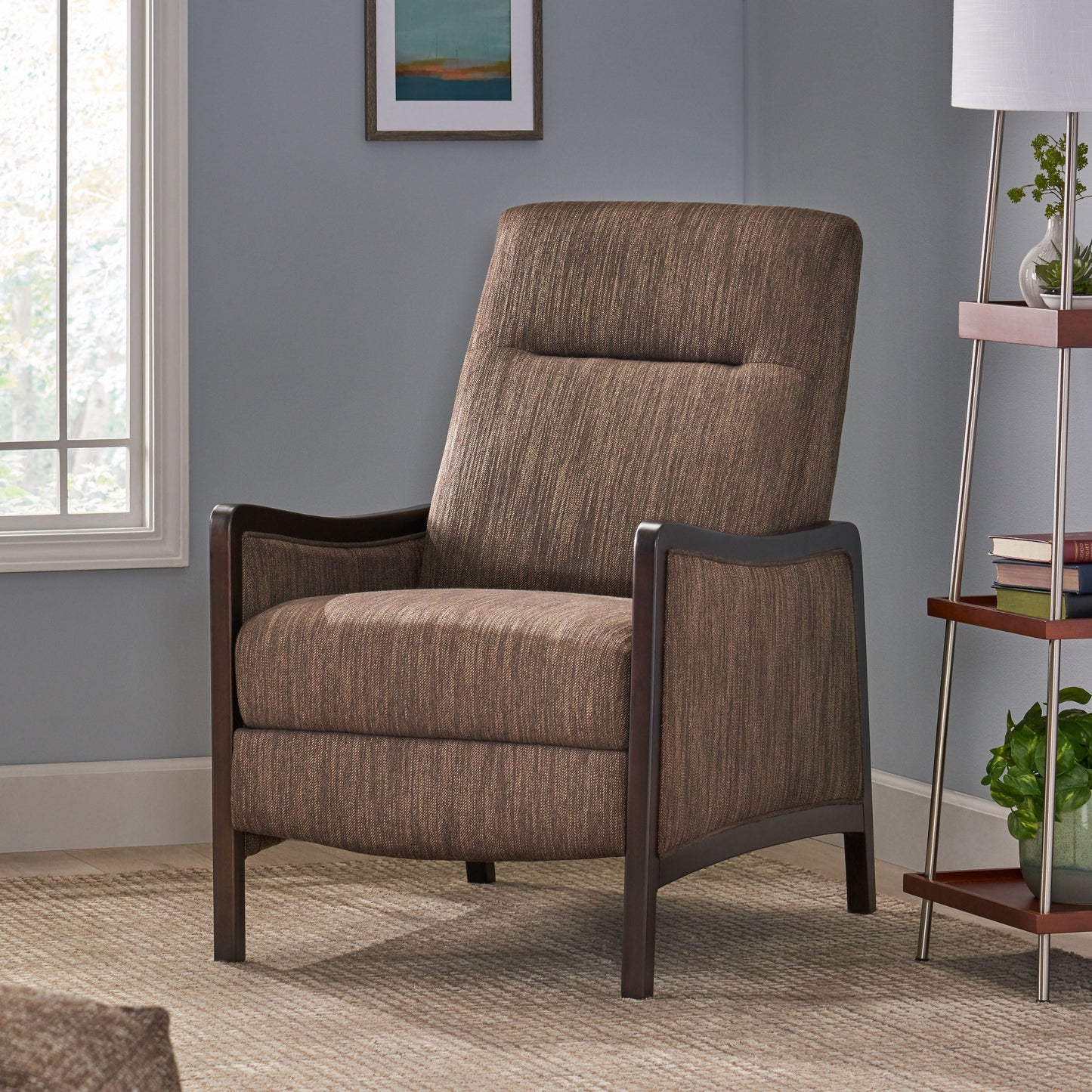 Fauteuil inclinable contemporain rembourré Veatch par Christopher Knight Home