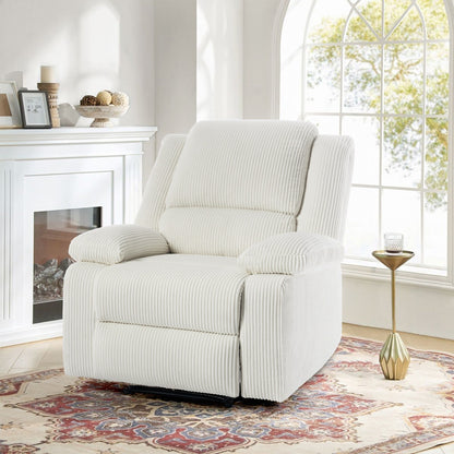 Fauteuil inclinable manuel rembourré en cuir végétalien