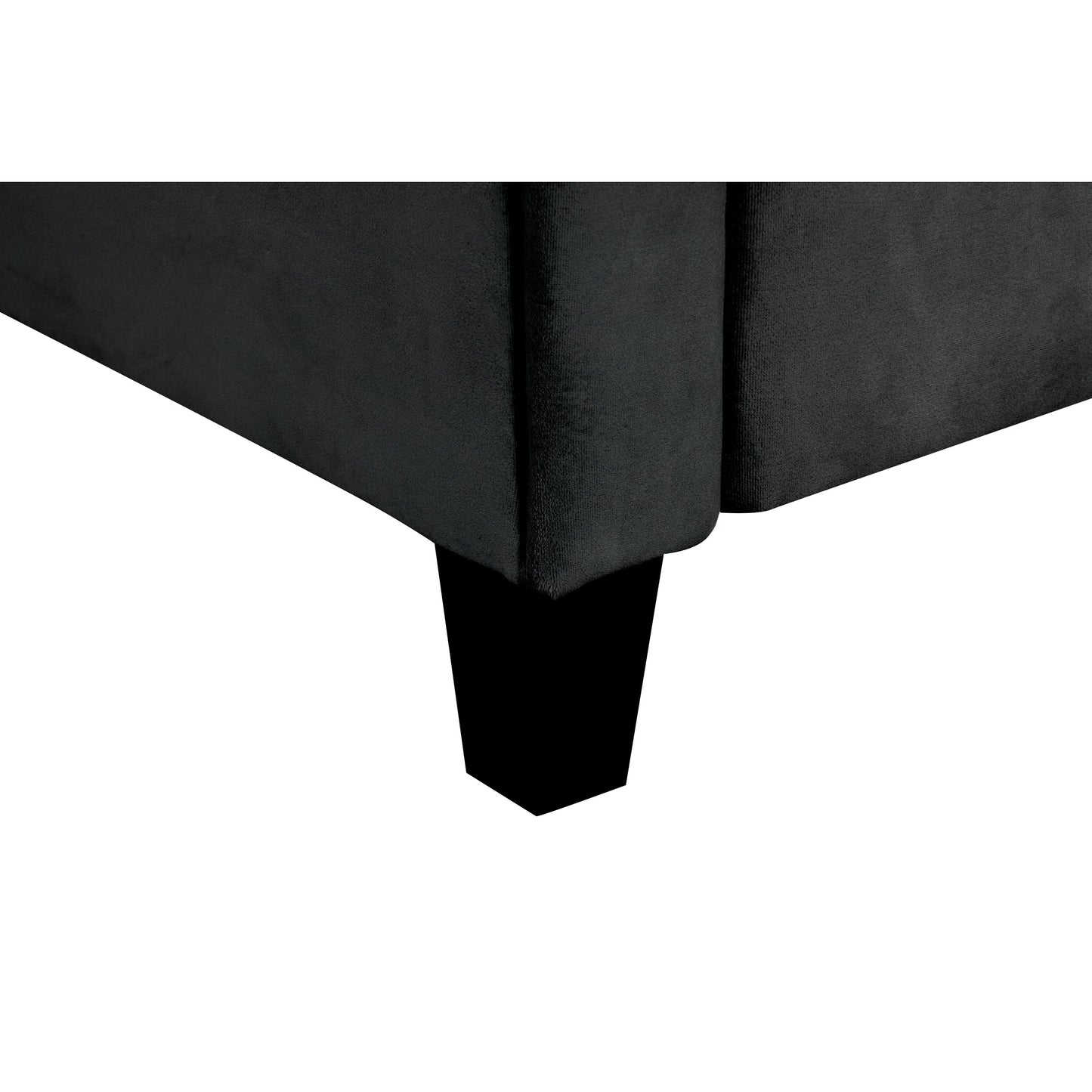 Canapé sectionnel 2 places en velours avec coussins amovibles