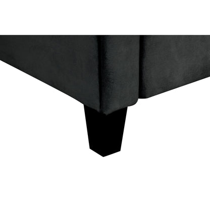 Canapé sectionnel 2 places en velours avec coussins amovibles