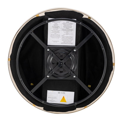 Fauteuil d'appoint pivotant à 360° en velours avec coussin d'assise, fauteuil tonneau rembourré avec base en acier inoxydable, fauteuil de salon