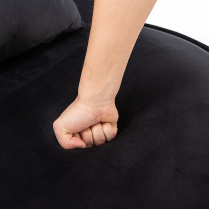 Fauteuil d'appoint pivotant à 360° en velours avec coussin d'assise, fauteuil tonneau rembourré avec base en acier inoxydable, fauteuil de salon