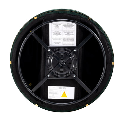 Fauteuil d'appoint pivotant à 360° en velours avec coussin d'assise, fauteuil tonneau rembourré avec base en acier inoxydable, fauteuil de salon