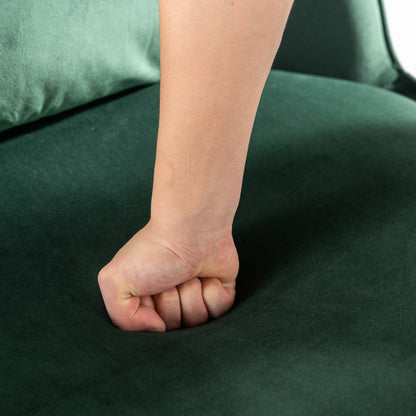 Fauteuil d'appoint pivotant à 360° en velours avec coussin d'assise, fauteuil tonneau rembourré avec base en acier inoxydable, fauteuil de salon