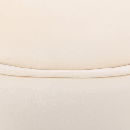 Fauteuil d'appoint pivotant à 360° en velours avec coussin d'assise, fauteuil tonneau rembourré avec base en acier inoxydable, fauteuil de salon