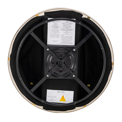 Fauteuil d'appoint pivotant à 360° en velours avec coussin d'assise, fauteuil tonneau rembourré avec base en acier inoxydable, fauteuil de salon