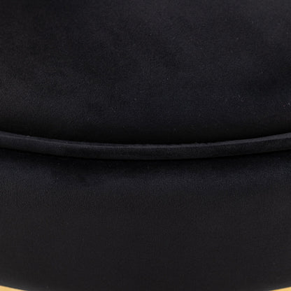 Fauteuil d'appoint pivotant à 360° en velours avec coussin d'assise, fauteuil tonneau rembourré avec base en acier inoxydable, fauteuil de salon