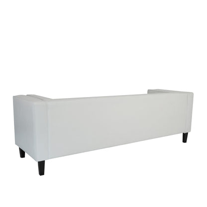 Canapé 3 places capitonné en velours avec cadre en bois dur