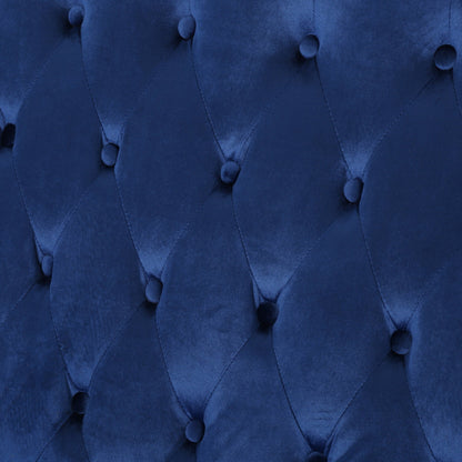 Canapé à oreilles hautes capitonné à boutons en velours