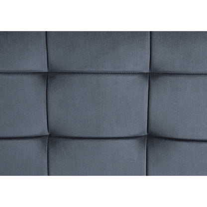 Canapé causeuse capitonné en velours avec coussin d'assise en mousse à mémoire de forme