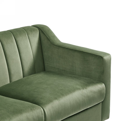 Canapé Chesterfield rembourré en velours