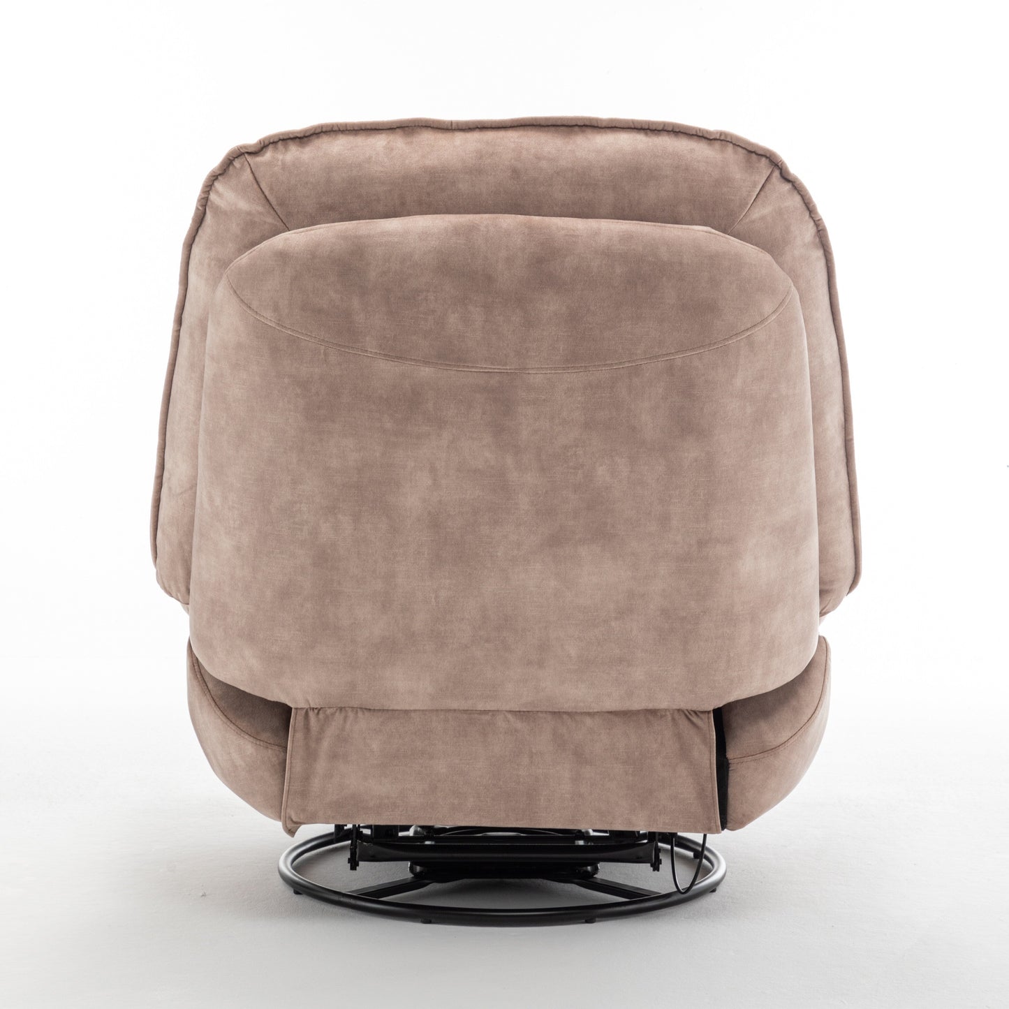 Fauteuil inclinable surdimensionné en velours avec bascule, pivotant, support de téléphone amovible et rembourrage en coton doux