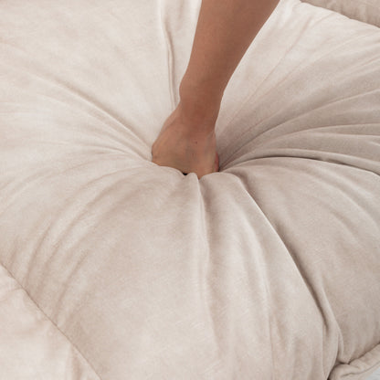 Fauteuil inclinable surdimensionné en velours avec pivot, bascule et support pour téléphone