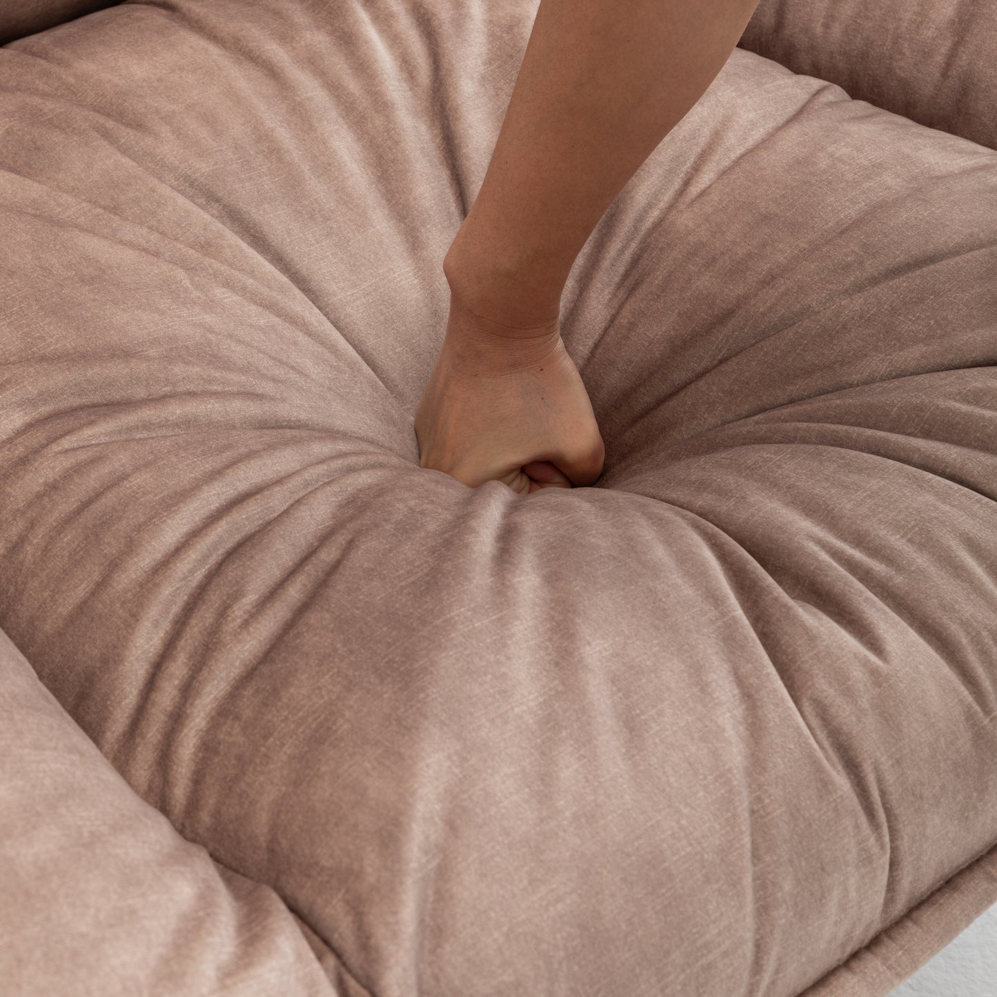 Fauteuil inclinable surdimensionné en velours avec pivot, bascule et support pour téléphone