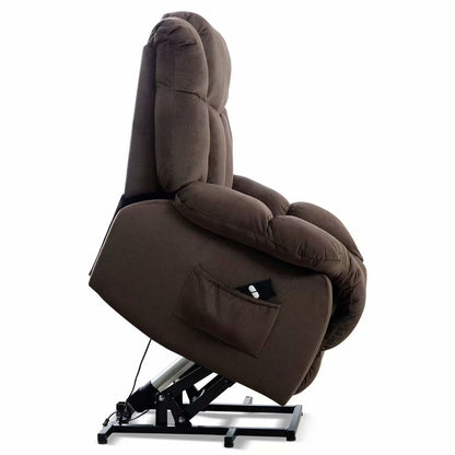 Fauteuil inclinable électrique robuste pour personnes âgées avec un design rembourré