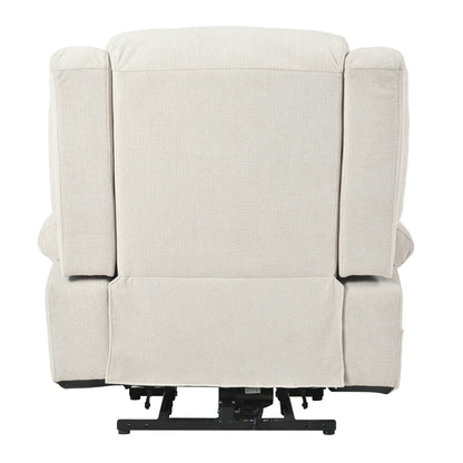 Fauteuil inclinable électrique en velours avec repose-pieds et poche