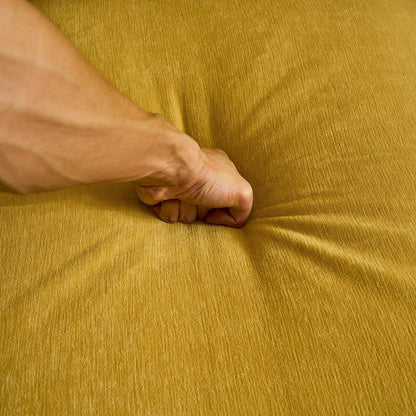 Canapés sectionnels en velours avec accoudoirs coussinés et dossier rembourré, canapés modernes en forme de L avec pieds en métal