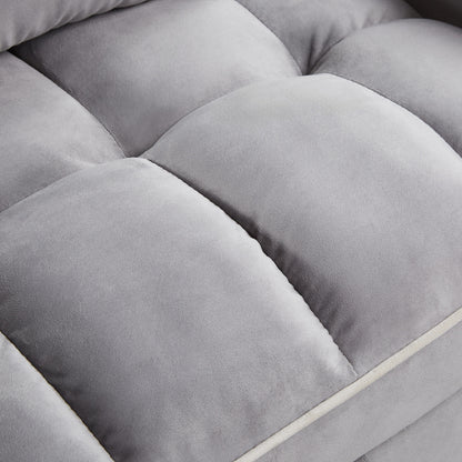 Canapé-lit simple convertible en velours avec port de chargement USB