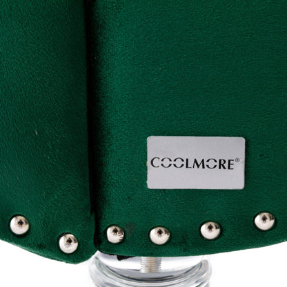 Chaise longue ergonomique en velours capitonné, inclinable en forme de S, avec coussin, garniture cloutée et pieds en acrylique pour une utilisation en intérieur