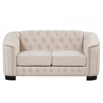 Canapé causeuse rembourré en velours