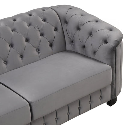 Canapé causeuse rembourré en velours