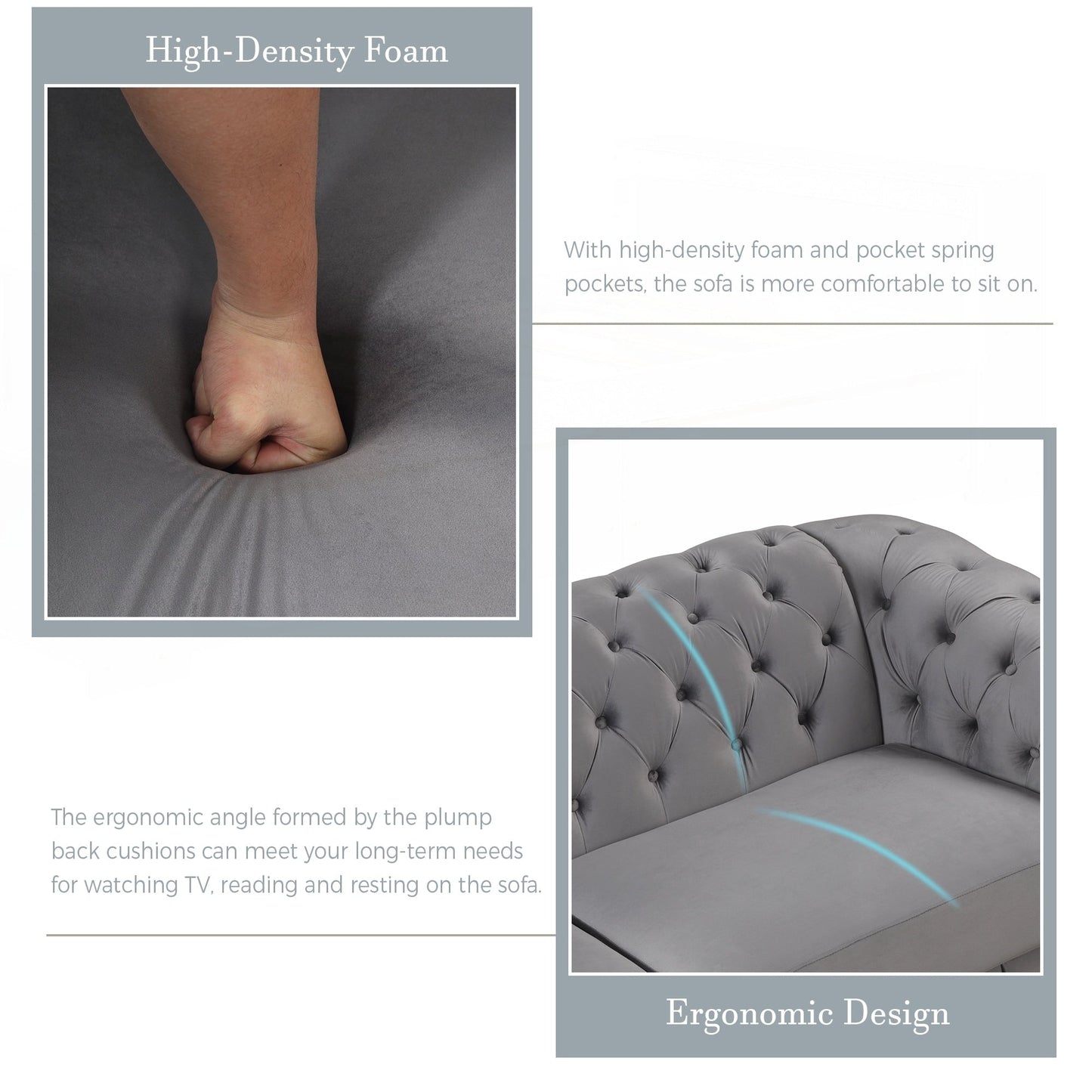 Canapé causeuse rembourré en velours