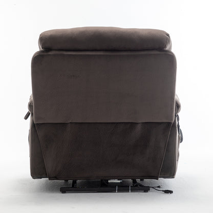 Fauteuil inclinable électrique en velours avec chauffage, massage et moteur silencieux