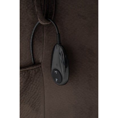 Fauteuil inclinable électrique large en velours avec chauffage, massage et moteur OKIN silencieux