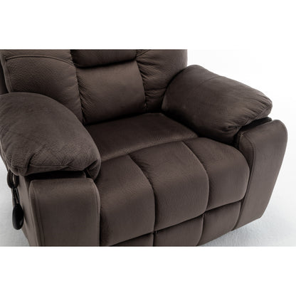 Fauteuil inclinable électrique large en velours avec chauffage, massage et moteur OKIN silencieux