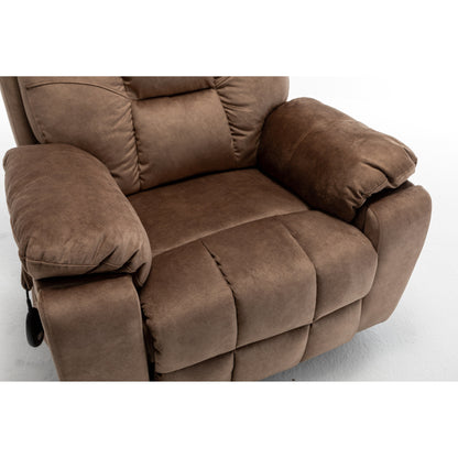 Fauteuil inclinable électrique large en velours avec chauffage, massage et moteur OKIN silencieux