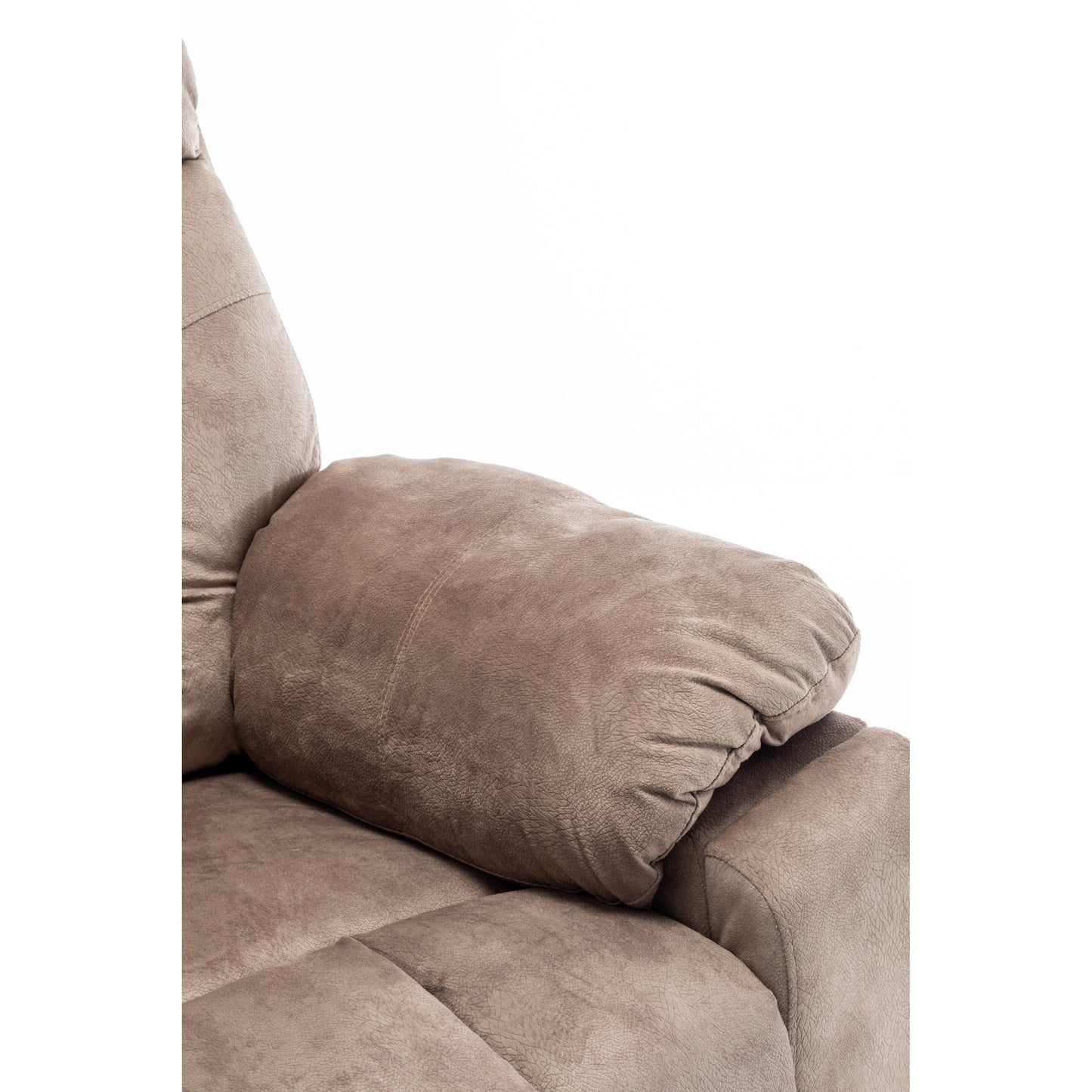 Fauteuil inclinable électrique large en velours avec chauffage, massage et moteur OKIN silencieux