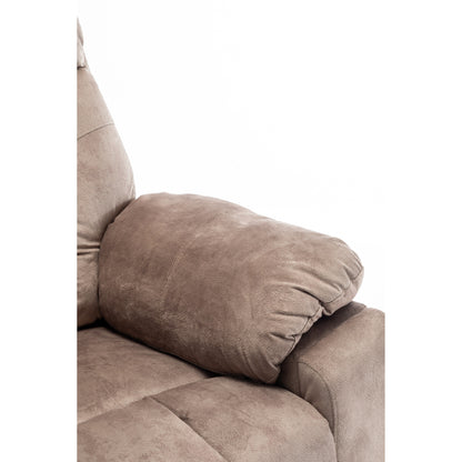 Fauteuil inclinable électrique large en velours avec chauffage, massage et moteur OKIN silencieux