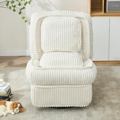 Canapé inclinable polyvalent en velours côtelé pour la détente et le confort