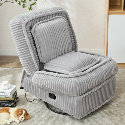 Canapé inclinable polyvalent en velours côtelé pour la détente et le confort