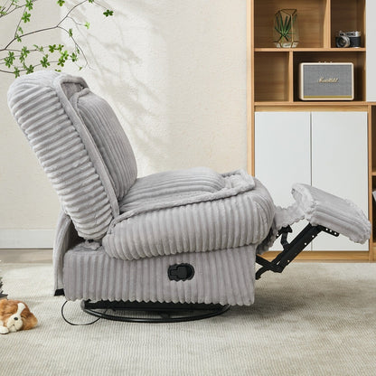 Canapé inclinable polyvalent en velours côtelé pour la détente et le confort