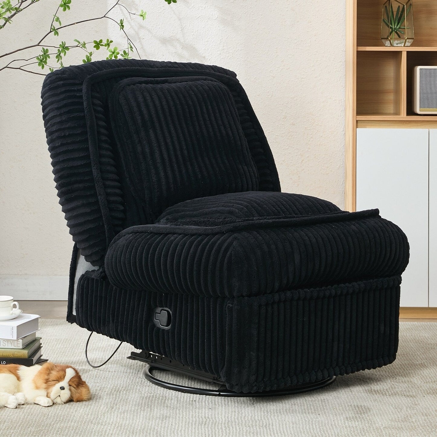 Canapé inclinable polyvalent en velours côtelé pour la détente et le confort