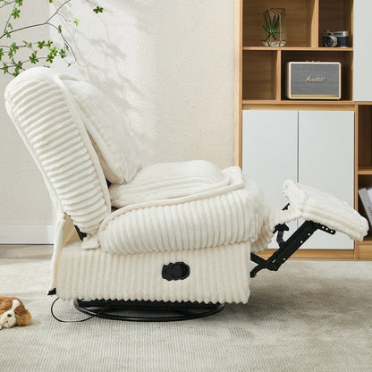 Canapé inclinable polyvalent en velours côtelé pour la détente et le confort