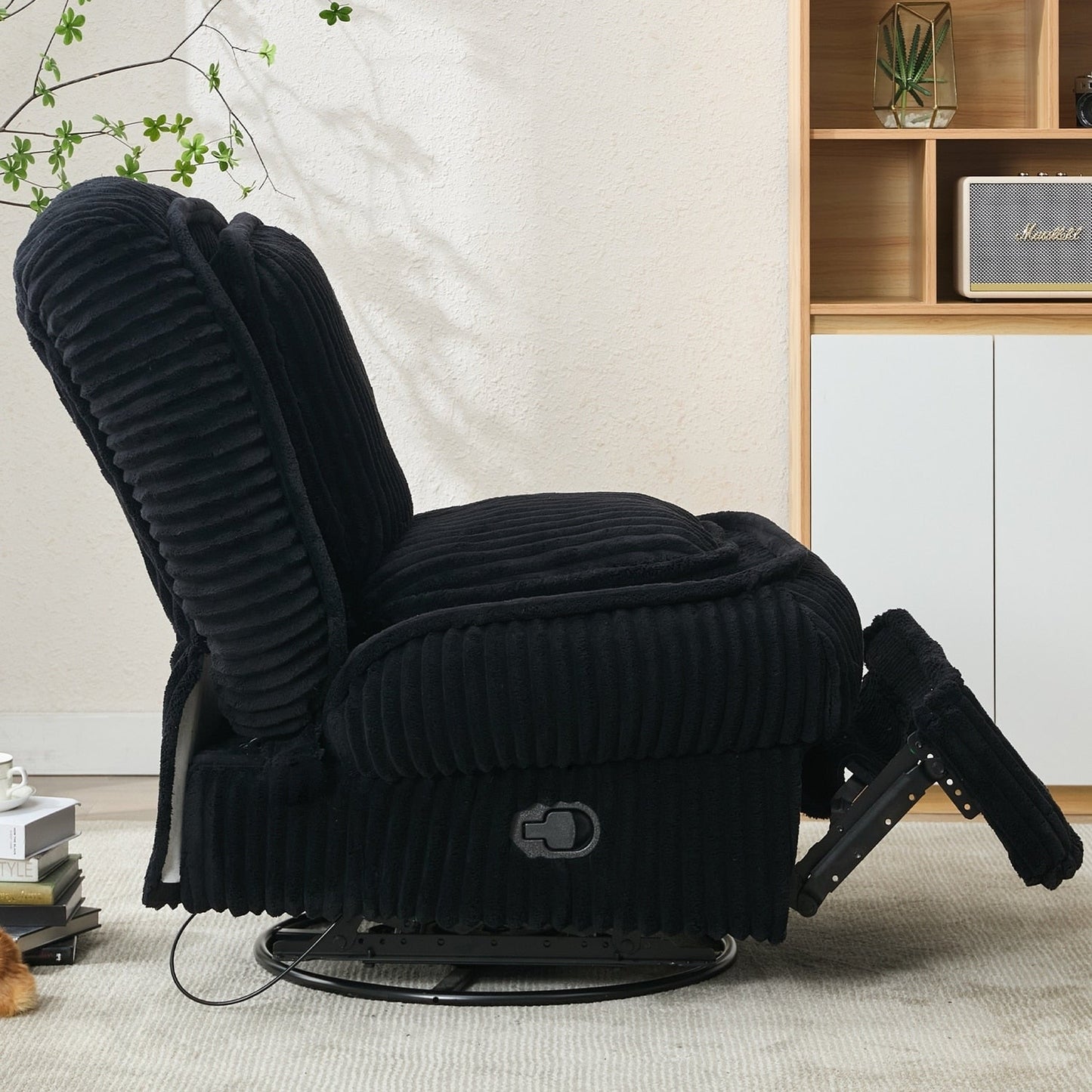 Canapé inclinable polyvalent en velours côtelé pour la détente et le confort