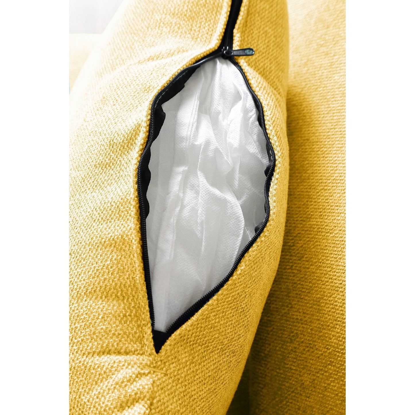 Canapé polyvalent en L avec pouf - Tissu en polyester doux pour un confort ultime