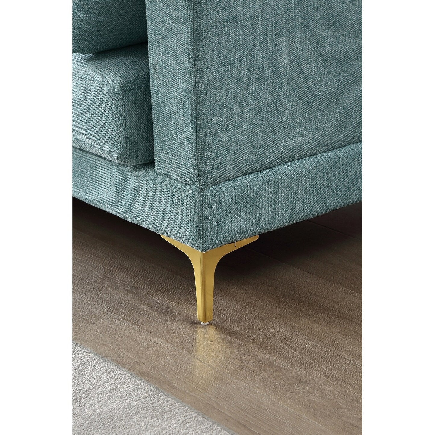 Canapé polyvalent en L avec pouf - Tissu en polyester doux pour un confort ultime