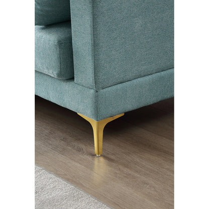 Canapé polyvalent en L avec pouf - Tissu en polyester doux pour un confort ultime