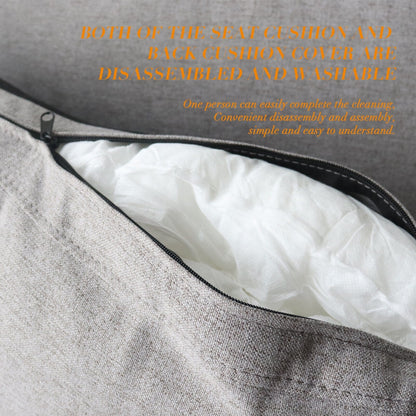 Canapé polyvalent en L avec pouf - Tissu en polyester doux pour un confort ultime