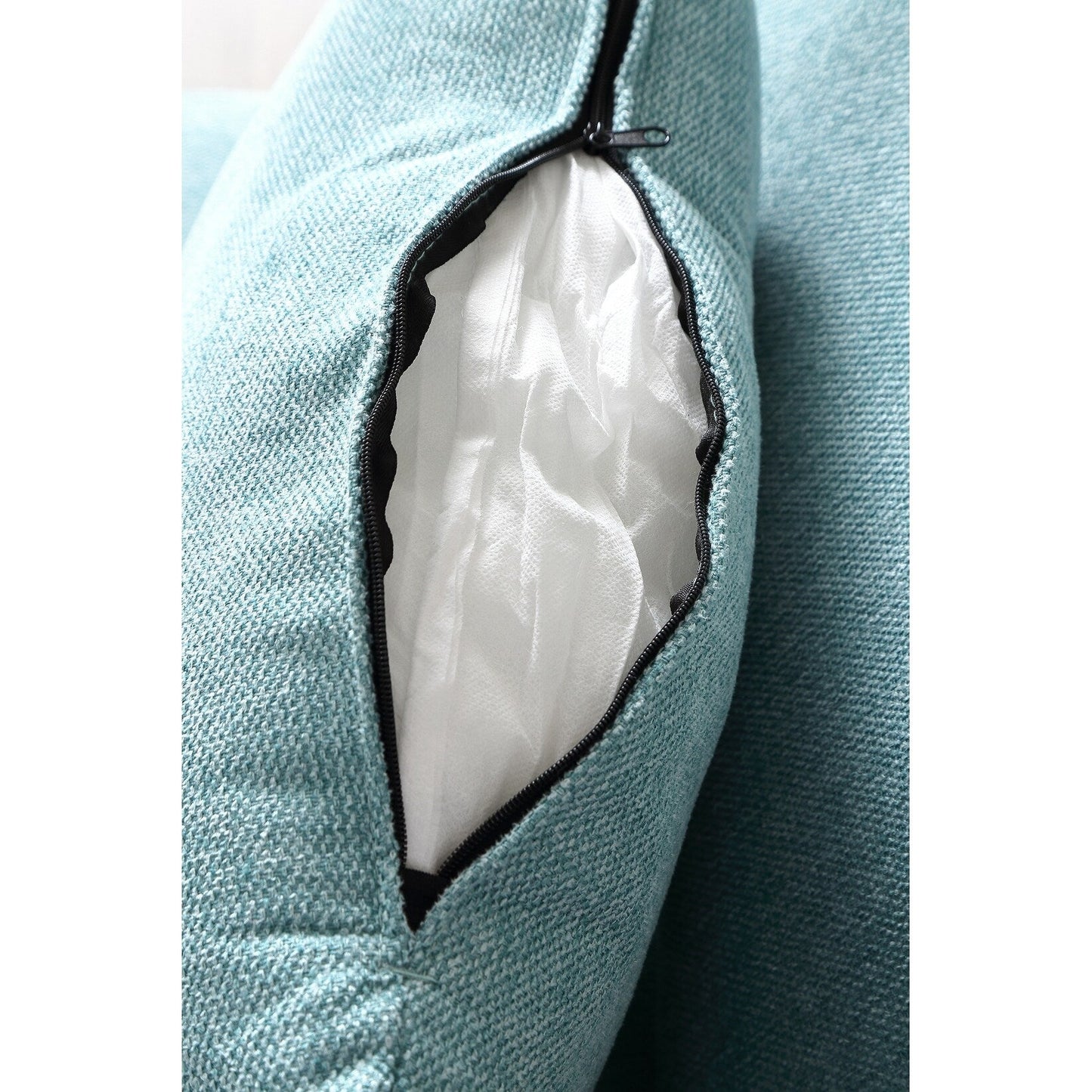 Canapé polyvalent en L avec pouf - Tissu en polyester doux pour un confort ultime